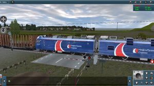 чс4т и 3ес5к-1135 проежают через жд переезд / trainz 12 android