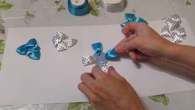 Бант из атласных лент на резинке Мастер класс для начинающих / Делаем с детьми