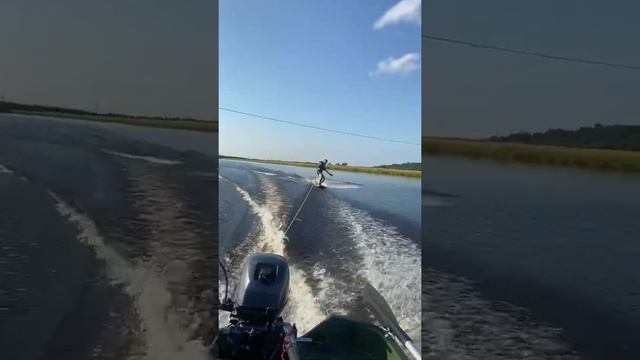 самодельный вейкборд.  испытание. смотреть онлайн