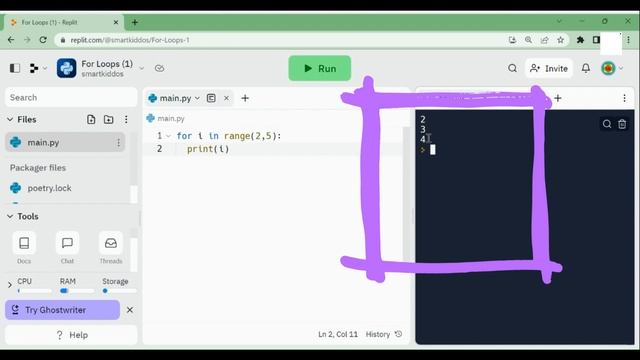 For loops basics in python