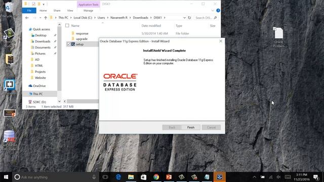 How to Install Oracle 11G Express Edition #2