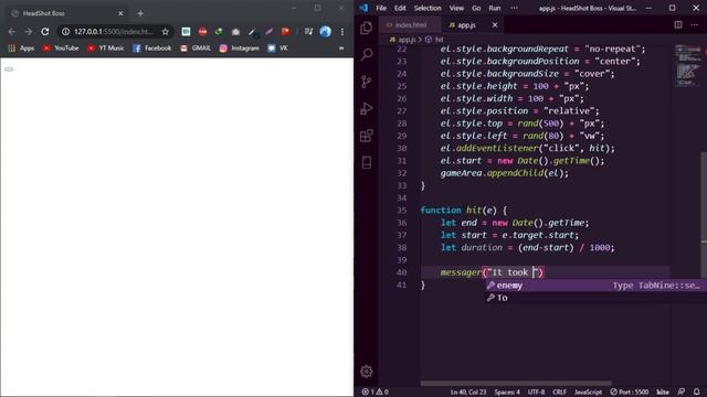Build simple PUBG Game using JavaScript | JavaScript Tutorial | Live Preview, Source Code | HexaCod