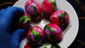 Как покрасить пасхальные яйца в очень красивый цвет без красителей, салфетками