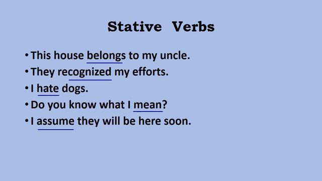 Type of Verbs | STATIVE VERBS | DYNAMIC VERBS | For All competitive exams | for Spoken English