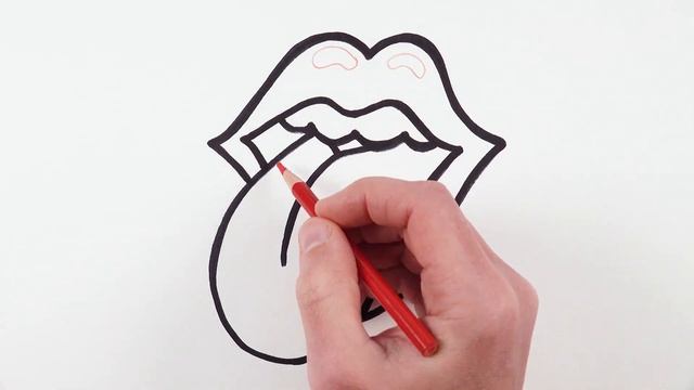 How to Draw Tongue and Lips Rolling Stones | Logo Drawing смотреть онлайн