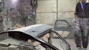 рихтовка и покраска дверей,, Приора,, от начала до конца
