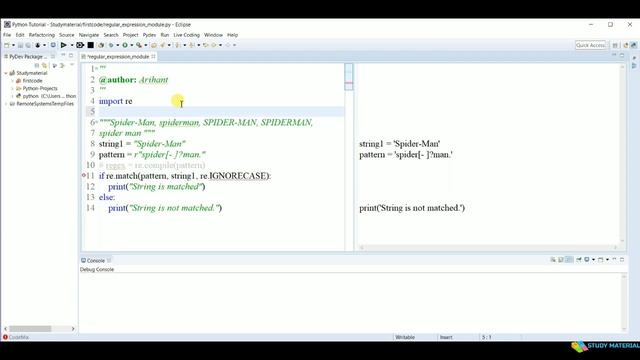 47. Regular Expression || Part-2 || Python Tutorial || By Arihant Jain || Study Material смотреть онлайн
