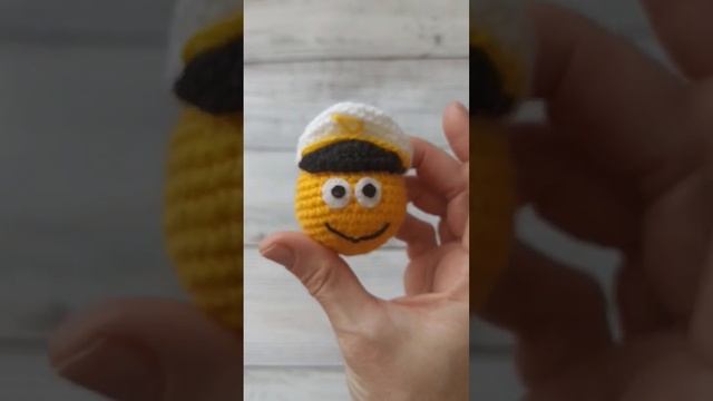 Смайлик. Эмодзи. Вязание крючком
