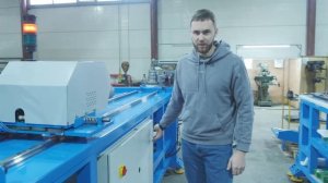 Автоматический трубогиб Российского производства STARK CNC 63 L2. Гибка с проталкиванием профиля