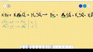 KBr+KMnO4+H2SO4=Br2+MnSO4+K2SO4+H2O расстановка коэффициентов методом электронного баланса 10.47в