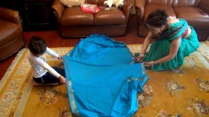 Как Мама может сделать Сама Индийское Сари для дочки. Детское Сари своими руками за 20 минут.