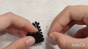 трехрядное кольцо из бисера