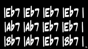 Eb Blues for Alto Sax  (key of Gb) Blues scale = Eb   Gb   Ab   A   Bb   Db