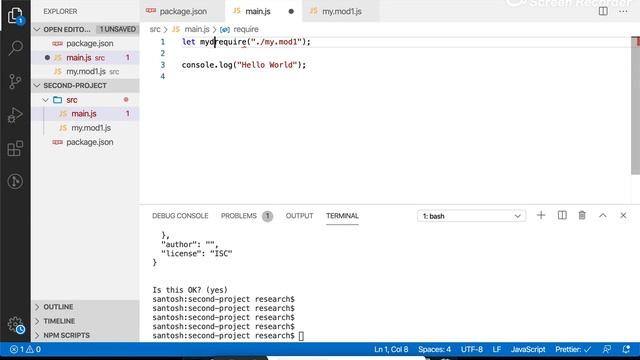 3. NodeJS Module Management using Export and Require Object