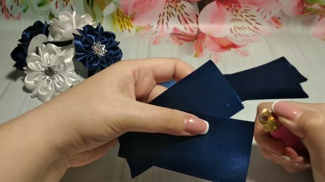 Элегантная резинка на гульку ( пучок) из атласной ленты 5 см. МК Натальи Бойко