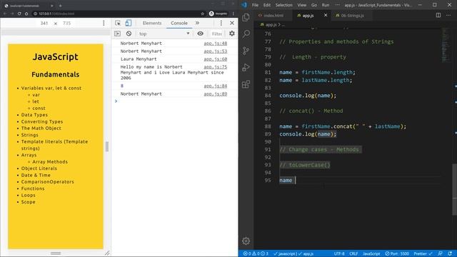 JavaScript Strings | Learn JavaScript