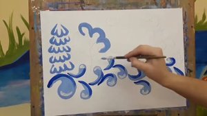 Мастер-класс по живописи «Зима в технике гжель»