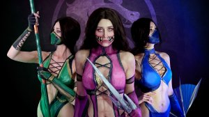 Mortal Kombat  Body-Art - Jade, Mileena, Kitana
