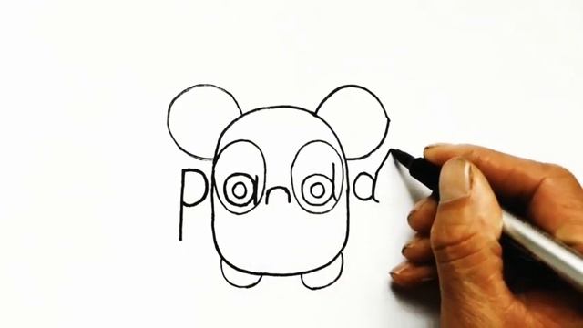 Rasm chizish |Panda suzidan Panda rasmini chizish|Рисунки из слова Panda как нарисовать панда