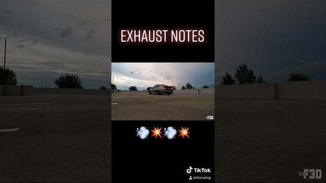 Bmw f30 exhaust burbles: revving and driving. #short