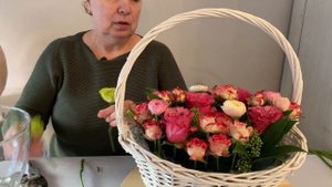 Корзина с цветами своими руками. Флористика для начинающих
