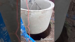 Витебск Должа,переливной канализационный колодец 4 кольца,соединение между основным колодцем,песок.