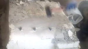 Разрушение бетона с помощью клиньев, часть 1