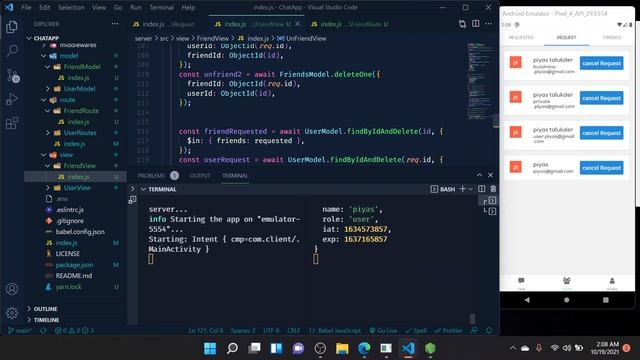 React Native Chat app part 10 смотреть онлайн