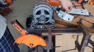 Делаю отрезной станок с двигателем от стиральной машины. Что то пошло не так