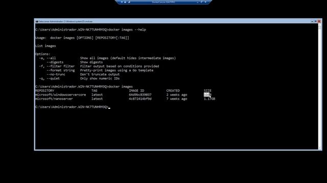 Curso de Docker en Windows Server 2019 - Listar imágenes смотреть онлайн