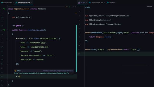 Authenticate mobile applications with Laravel Sanctum смотреть онлайн
