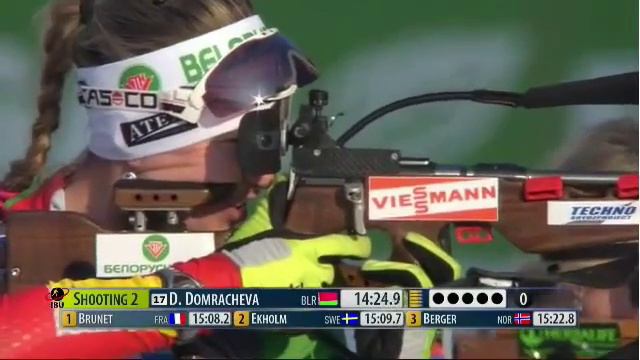 Рупольдинг 2012. Спринт. Женщины. Дарья Домрачева.Видео- смотреть онлайн