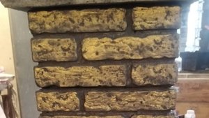 Полиуретановые формы "Старый кирпич" для наборных столбов.