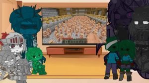 MC Mobs React to Grox with 1,000,000 Villagers|@GroxMC|