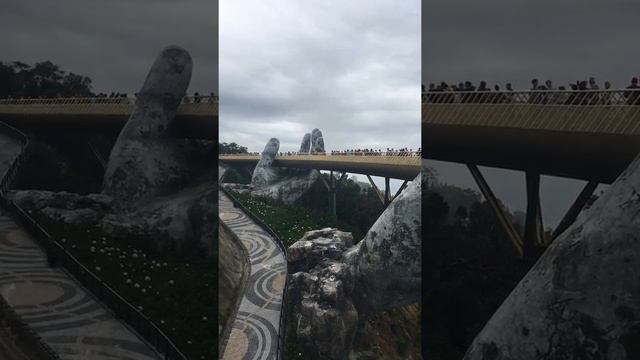 Золотой мост "В руках Бога" в парке Ba Na Hills, Дананг