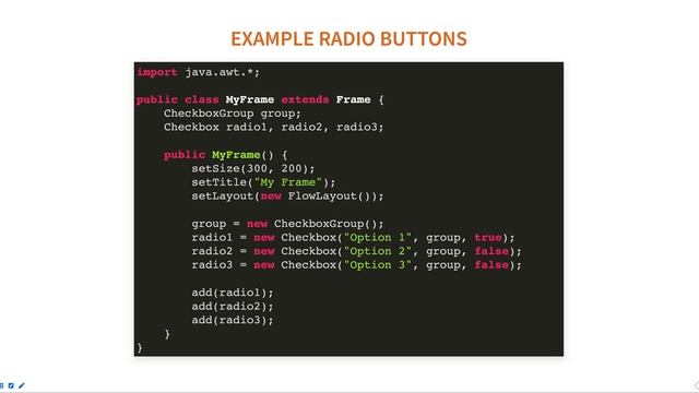 AWT Radio Buttons in java смотреть онлайн