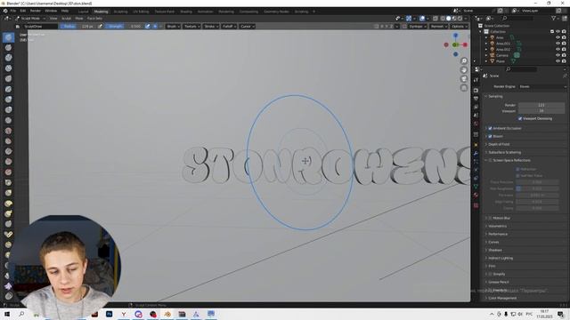 Как сделать шапку в блендере? Анимация баннера для VK! 3D модель лого
