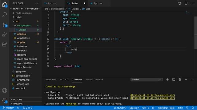 React with TypeScript Crash Course