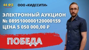 Участие в электроном аукционе на площадке Росэлторг.