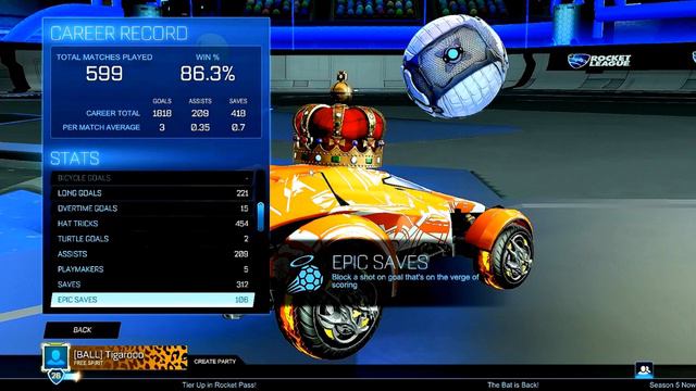 Rocket League Stats on #CloudGaming: 86.3% WIN RATE + 3 GOALS AVG. - Max :) - Tigaroo смотреть онлайн