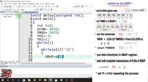 UART  protocol sending data from 8051 to peripheral devices