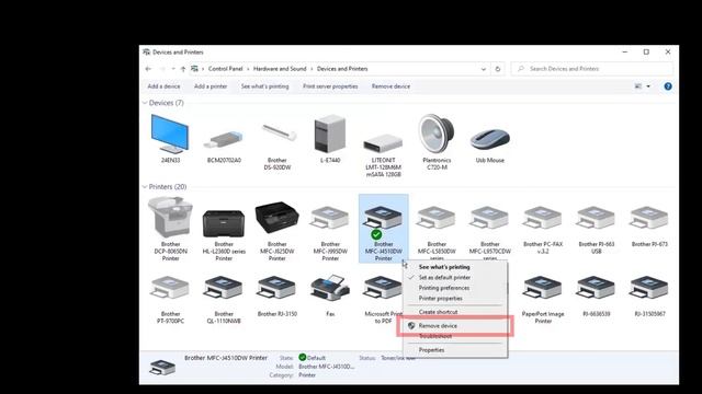 Uninstall Brother print driver – Windows 10 смотреть онлайн