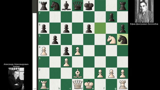 1-я партия Алехин - Боголюбов, матч за звание чемпиона мира по шахматам 1929.