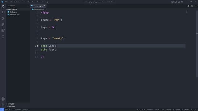 PHP Variables & Comments