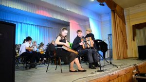 Е.Дербенко - Веселый мотив | Гусли звончатые и гармонь |  Оркестр русских народных инструментов