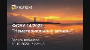 ФСБУ 14/2022 «НЕМАТЕРИАЛЬНЫЕ АКТИВЫ»: запись вебинара, часть 3