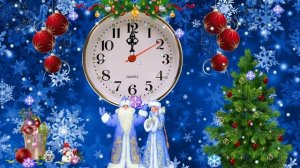 Футаж новогодний ( Часы бой курантов)