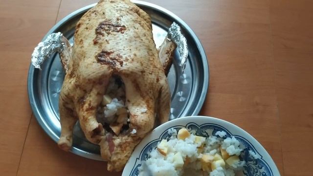 Утка Фаршированная Рисом Яблоками  Айвой | Праздничное блюдо смотреть онлайн