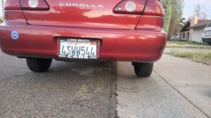 2002 Toyota Corolla CE muffler delete