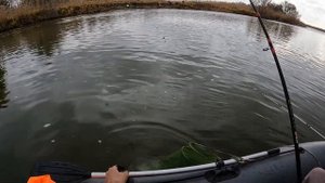 В ЭТОЙ ЯМЕ ОЧЕНЬ МНОГО ГУСТЕРЫ И КРАСНОПЕРКИ! Рыбалка с лодки на червя поздней осенью.